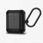 Wholesale Heavy Duty Shockproof Armor Hybrid Protective Case Cover for Apple Airpods 2 / 1 (Black)